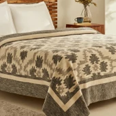 Karaca Home Damask Çift Kişilik Pamuklu Battaniye Antrasit - 3