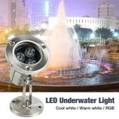 Havuz Led Armatür aplik su geçirmez açık alan aydınlatma ışık gösterisi sıva üstü krom kasa Doğal Beyaz 4000K A-KRM-1201 IP68 3W 12V - 4