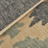 Karaca Home Damask Çift Kişilik Pamuklu Battaniye Lacivert - 5
