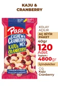 Paşa Kuruyemiş Kaju & Cranberry 40 gr X 120 Adet (4800 gr)(Toptan Kuruyemiş) - 2