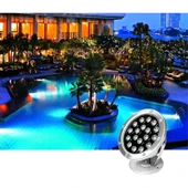 Havuz Led Armatür aplik su geçirmez açık alan aydınlatma ışık gösterisi sıva üstü krom kasa Doğal Beyaz 4000K A-KRM-1202 IP68 9W 12V - 4