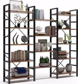 Kuzela Metal Masif Ahşap Kitaplık - 1