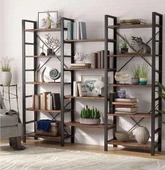 Kuzela Metal Masif Ahşap Kitaplık - 3