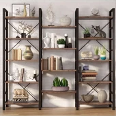 Kuzela Metal Masif Ahşap Kitaplık - 2