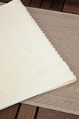 Leoline %100 Pamuk Premium 2'li Ayak Havlusu - Kahve - Krem - 4