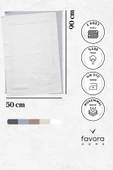 Leoline %100 Pamuk Premium 2'li Ayak Havlusu - Gri - Beyaz - 6
