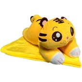 Çocuk Peluş Battaniyeli Yatan Kedi 55 cm. - 1