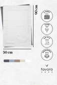 Leoline %100 Pamuk Premium 2'li Ayak Havlusu - Beyaz - Antrasit - 6