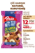 Paşa Kuruyemiş Çiğ Karışık Kuruyemiş 40 gr X 12 Adet (480 gr) - 2