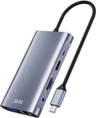 DM CHB055 Type-C to HDMI VGA RJ45 Ethernet 3*USB 3.0 Aux P - 1