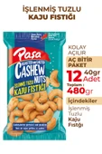Paşa Kuruyemiş İşlenmiş Tuzlu Kaju Fıstığı 40 gr X 12 Adet (480 gr) - 2