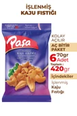 Paşa Kuruyemiş İşlenmiş Kaju Fıstığı 70 gr X 6 Adet (420 gr) - 2