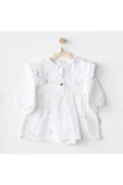 Andy Wawa Bebek Muslin Beyaz Elbise AC25585 - 1