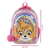 Muggle 2 Bölmeli Pink World Okul Sırt Çantası Pembe (MU-9032) thumbnail 2