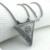 925 Ayar Allah yazılı Cevşeni Kebir kolye thumbnail 2