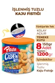 Paşa Kuruyemiş İşlenmiş Kaju Fıstığı Teneke Kutu 150 gr X 8 Adet (1200 gr) thumbnail 2