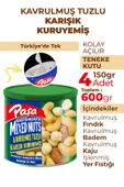 Paşa Kuruyemiş Kavrulmuş Karışık Kuruyemiş Teneke Kutu 150 gr X 4 Adet (600 gr) - 2