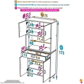 Modilayn ARDA Banyo Dolabı 70x173x32,5cm 1 çekmece 4 kapak ve 6 raflı İhtiyaca uygun kolay kurulum thumbnail 4