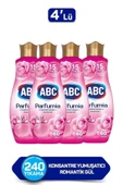ABC Parfumia Konsantre Çamaşır Yumuşatıcısı Romantik Gül 4 X 1440 ml - 1