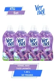 Vernel Max Konsantre Çamaşır Yumuşatıcısı 4 X 1440ml (240 YIKAMA) Taze Lavanta - 1