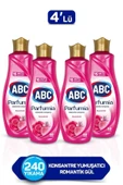 ABC Parfumia Romantik Gül Konsantre Yumuşatıcı 1440 Ml 4'lü Seti - 1