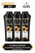 Gliss Ultimate Repair Şampuan 400ml x 3'lü Set - 1
