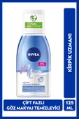 NIVEA Çift Fazlı Göz Makyaj Temizleyici 125ml,Hassas Kirpik Bakımı, Suya Dayanıklı Makyajı Çıkarır - 1