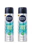 NIVEA 2 Adet Men Cool Kick Fresh Erkek Deodorant Sprey 150 Ml thumbnail 1