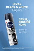 NIVEA MEN Erkek Sprey Deodorant Black & White Invisible Original 150ml, 72 Saat Anti-Perspirant, X5 Adet - 5