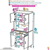 Modilayn ARDA Banyo Dolabı 70x173x32,5cm 1 çekmece 4 kapak ve 5 raflı İhtiyaca uygun kolay kurulum thumbnail 4