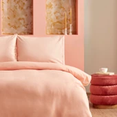 Karaca Home Alia % 100 Pamuk Fistolu Çift Kişilik Pike Takımı Somon thumbnail 1