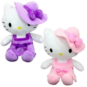 Çocuk Peluş Hello Kitty Elbiseli Şapkalı 36 cm thumbnail 1
