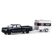 Çocuk Greenlight 1/64 2023 Ram 2500 With Small Cargo Trailer Model Araba thumbnail 1