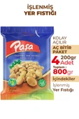 Paşa Kuruyemiş İşlenmiş Yer Fıstığı 200 gr X 4 Adet (800 gr) - 2