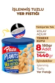 Paşa Kuruyemiş İşlenmiş Yer Fıstığı Teneke Kutu 180 gr x 8 Adet (1440 gr) - 2