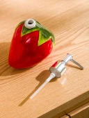 LCW HOME Kırmızı Çilek Figürlü Seramik Sıvı Sabunluk thumbnail 2