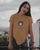 Rengarenk Kız Karakter Baskılı Kadın Tişört - 2