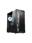 PowerBoost VK-G3701B 550w 80+ USB 3.0 ATX, ARGB Fan, Mesh+Stirp Siyah Kasa - 1