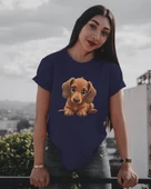 Sevimli Köpek Baskılı Kadın Tişört - 5