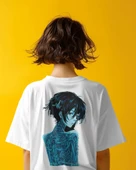 Kadın Tişört   Siberpunk Anime Kız Baskılı, Dijital Desenli - 1