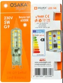 (5 Adet) Osaka 5W 6500K (Beyaz Işık) G9 Duylu Led Kapsül Ampul - 4