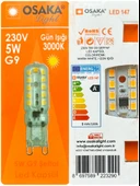 (3 Adet) Osaka 5W 3000K (Sarı Işık) G9 Duylu Led Kapsül Ampul - 4