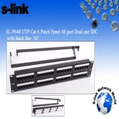 S-LINK SL-P648 48 PORT UTP CAT6 PATCH PANEL - 1