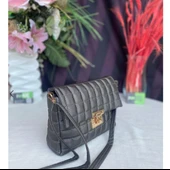 2 GÖZLÜ ASTARLI KAPİTONE DİKİŞLİ ANTRASİT KADIN OMUZ VE ÇAPRAZ ÇANTA thumbnail 1