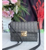 2 GÖZLÜ ASTARLI KAPİTONE DİKİŞLİ ANTRASİT KADIN OMUZ VE ÇAPRAZ ÇANTA thumbnail 2