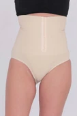 Premium Toparlayıcı Sıkılaştırıcı Vücut Şekillendirici Kaymaz Ağraflı Yüksek Bel Slip Korse thumbnail 3
