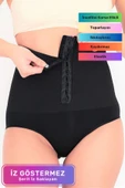 Premium Toparlayıcı Sıkılaştırıcı Vücut Şekillendirici Kaymaz Ağraflı Yüksek Bel Slip Korse thumbnail 1