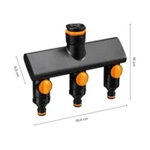 Fiskars 1070578 Üç Yollu Musluk Bağlantı Aparatı (21mm/26,5mm/33,3mm) - 2