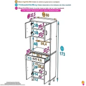 Modilayn ARDA Banyo Dolabı 60x173x32,5cm 1 çekmece 4 kapak ve 6 raflı İhtiyaca uygun kolay kurulum thumbnail 4