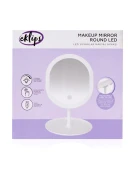3 Renk Led'li Taşınabilir Şarjlı Işıklı OVAL Makyaj Aynası Beyaz Renk - 1